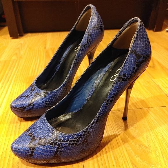 Blue snake skin Aldo size 36 shoe - Picture 2 of 3